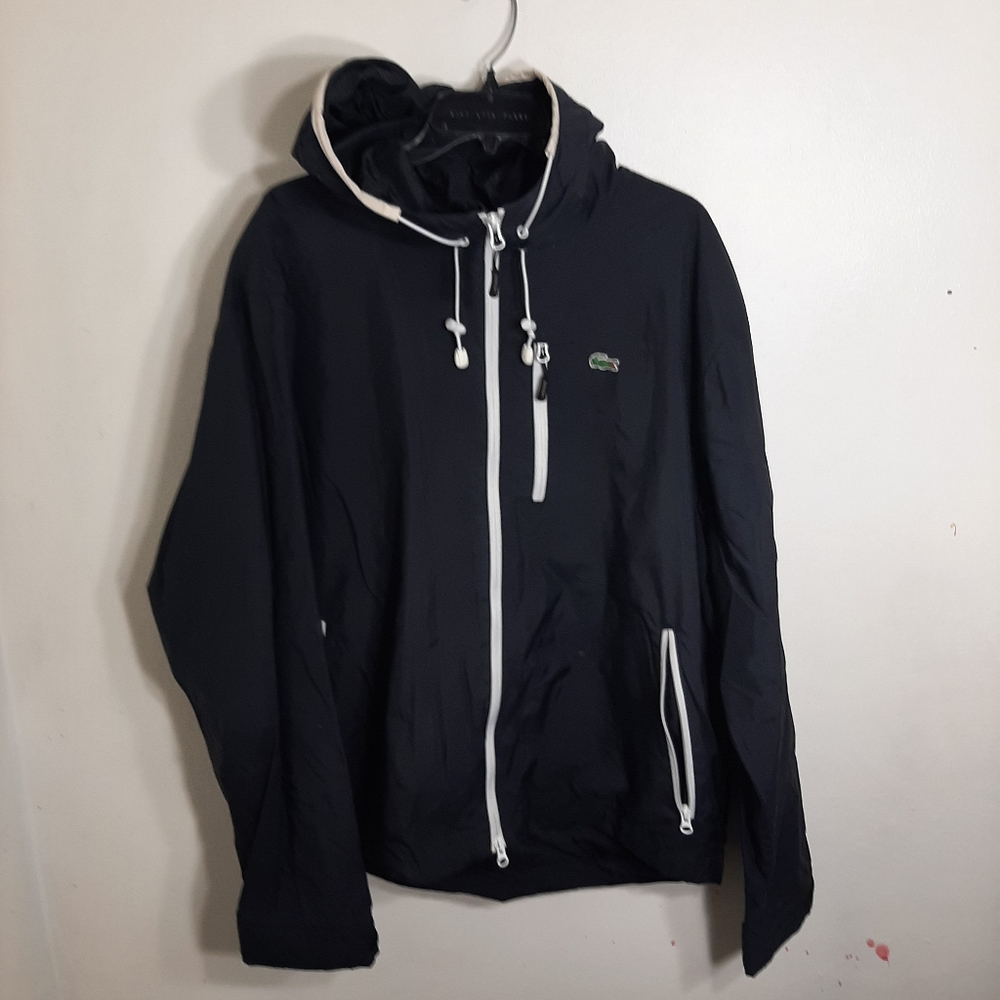 Lacoste Mens Black&White Jacket Sz 7/XXL